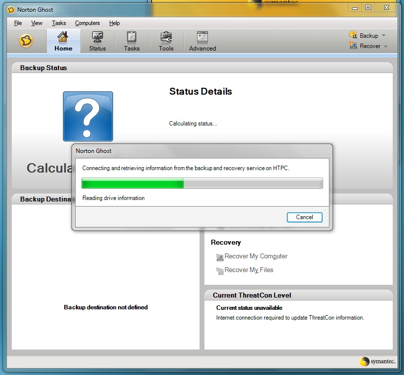 norton bootable recovery tool wizard